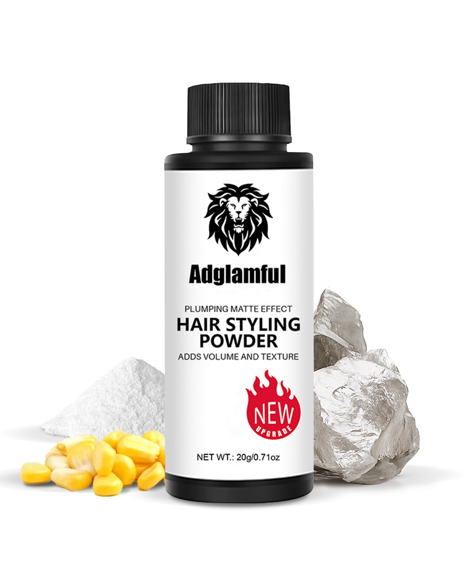 ADGLAMFUL Hair Styling Powder for Men 20g Root Lifting Volumizer Texture Matte Finish Oil Control Strong Hold Lightweight