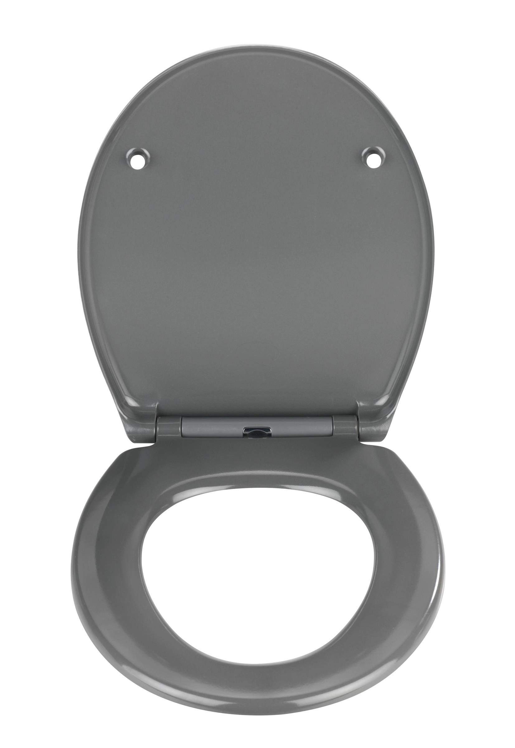 WENKO Deska sedesowa premium Samos Grey Easy Softclose, duroplast, 37,5 x 44,5 x 10 cm