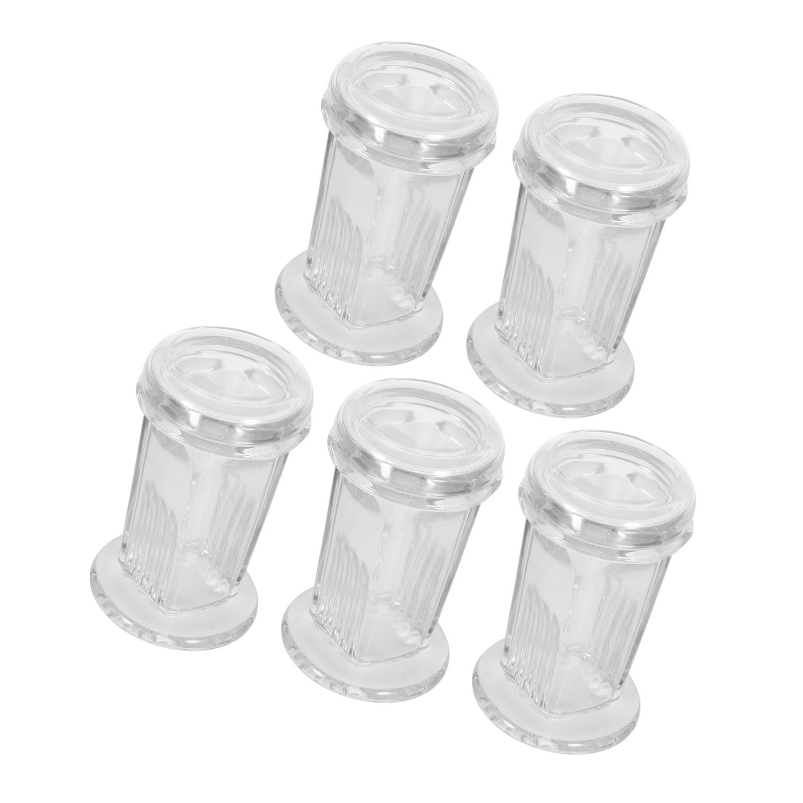 EXCEART 5 Pezzi Vasetto di Vetro per Colorazione Vetrini, 60ml, 5 Posti,