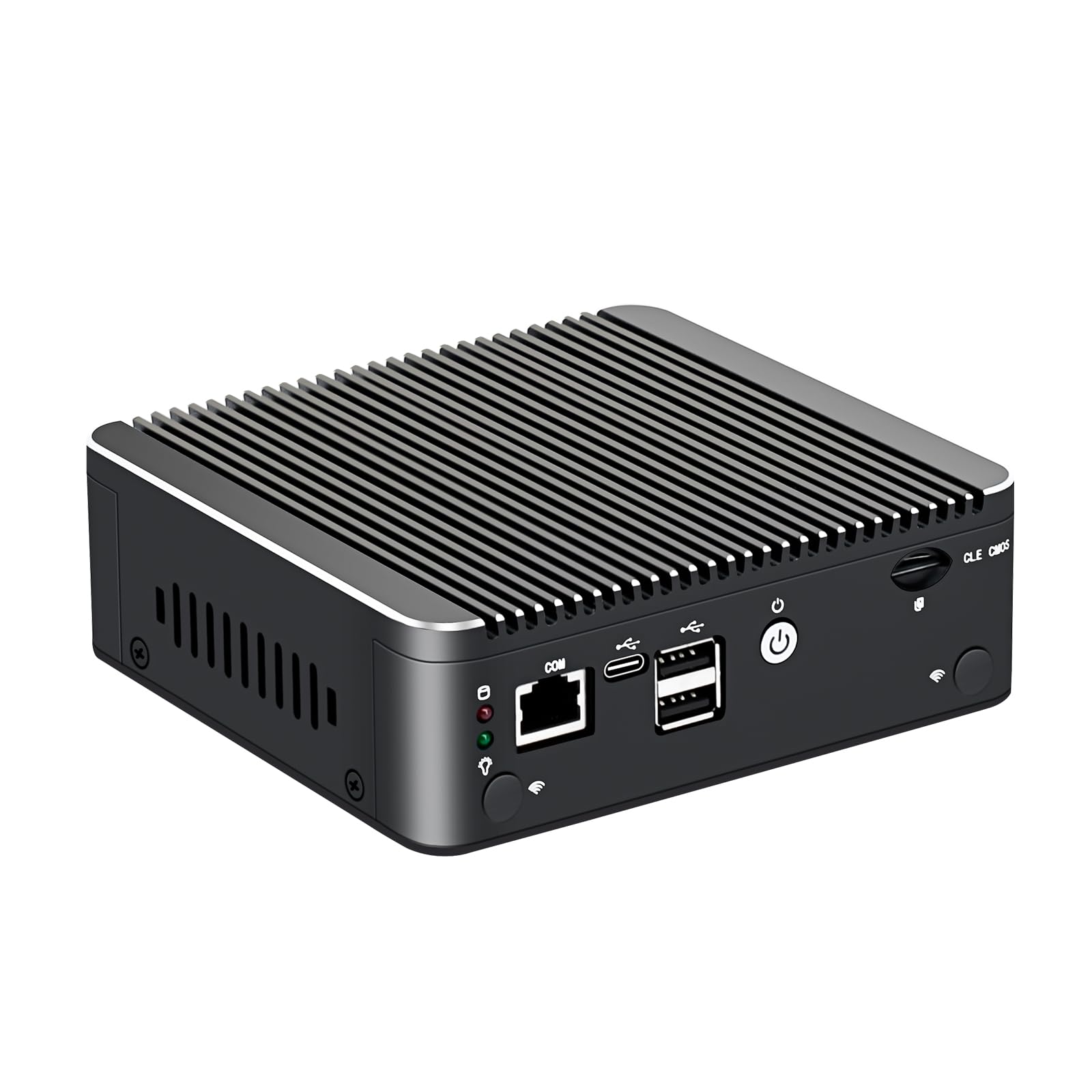 FakestarPC 12th Gen N150(Upgraded N100, 4C/4T) 2.5G Soft Router 4X i226-V LAN 1*COM RJ45 4USB Fanless Mini PC Firewall Computer Type-C pf-Sense PVE ESXi, No Ram No Storage