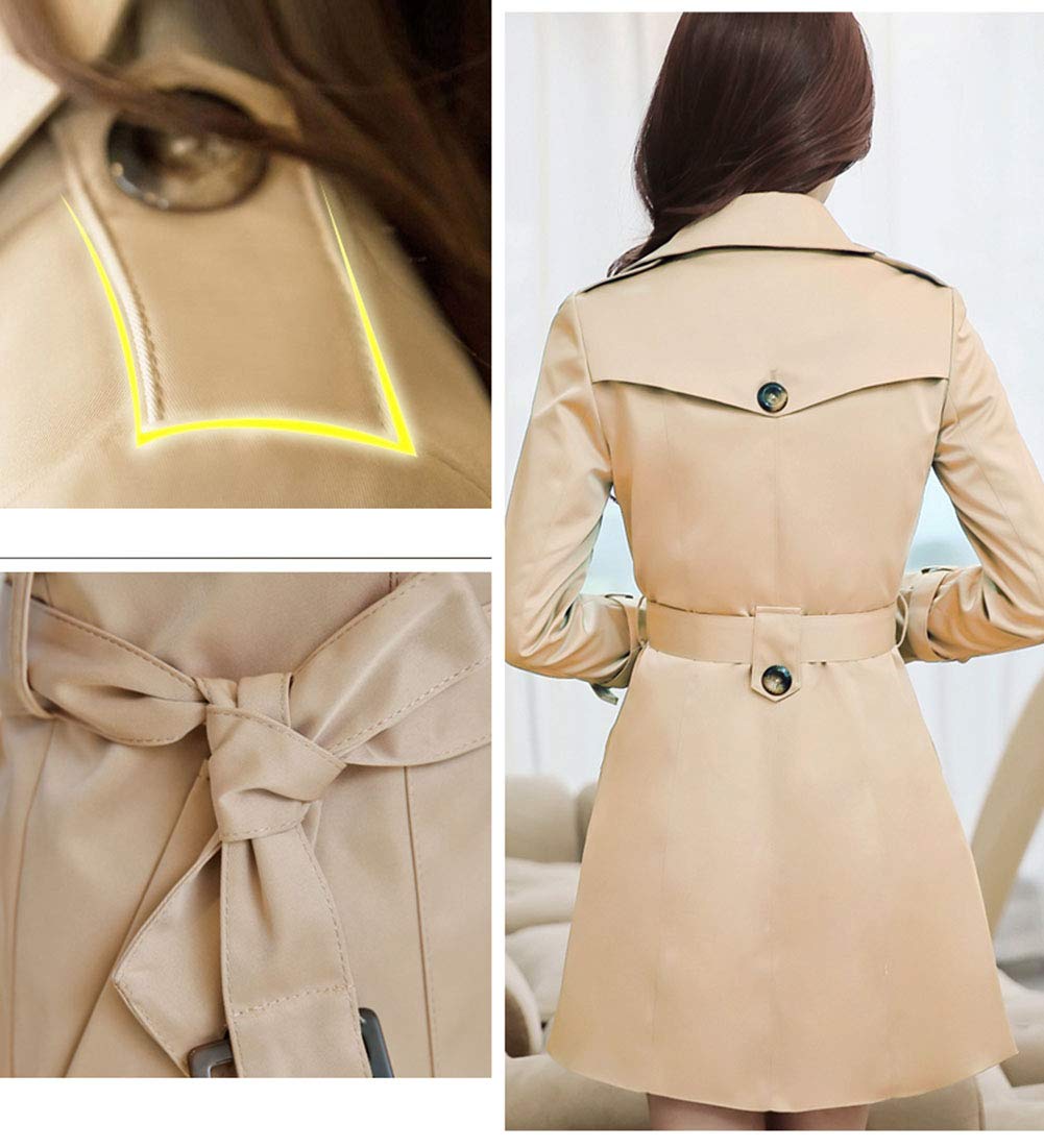 Classic Pink Trench Donna Invernale Elegante Cappotto Doppio Petto Blazer Ufficio Casual Autunno Parka
