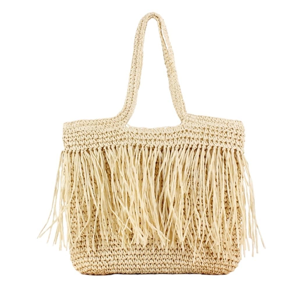 Sac tissé à la main grande capacité avec bandoulière polyvalente Argento