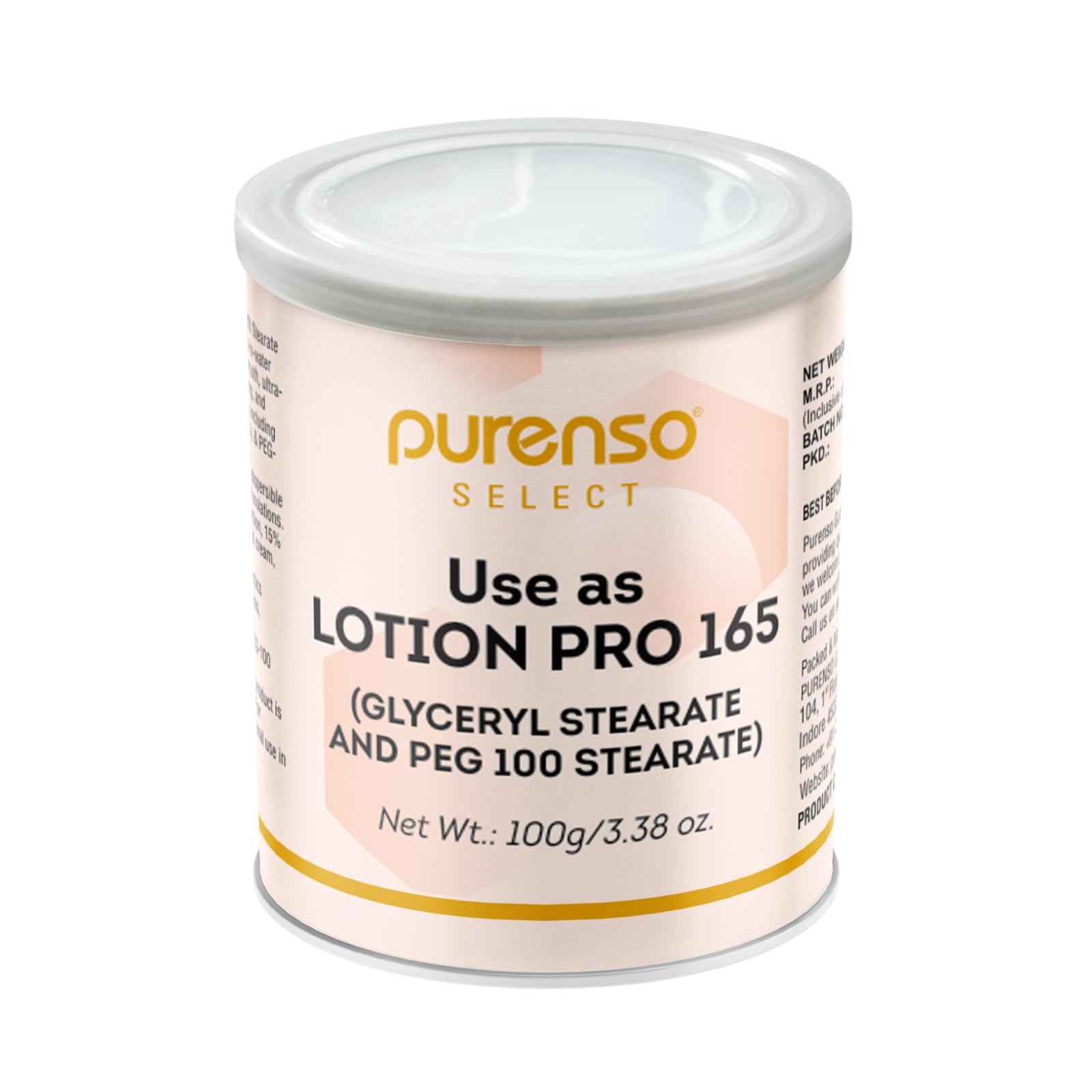 Select - Glyceryl Stearate and PEG 100 Stearate (Lotion Pro 165), 100g I Emulsifying Wax, Bulk for Cosmetics and Personal Care Products-image-29