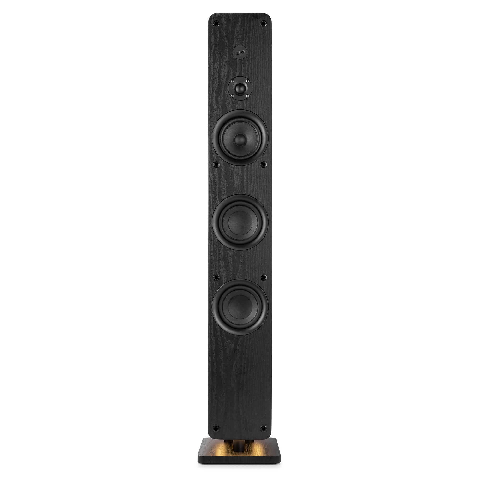 Audizio Arco – Altoparlante attivo con Bluetooth 5.4 – 160 Watt, impianto musicale e sistema audio home cinema, luce LED – USB, AUX, Optical, con telecomando – TWS – Nero