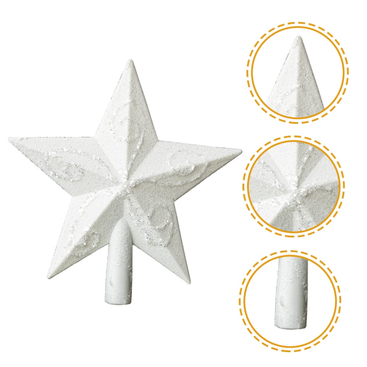2 Piezas de Estrella Superior del árbol de Navidad, decoración del árbol de Navidad, Estrella del árbol de Navidad, Estrella del árbol de Navidad, decoración del árbol de Navidad, Estrella de