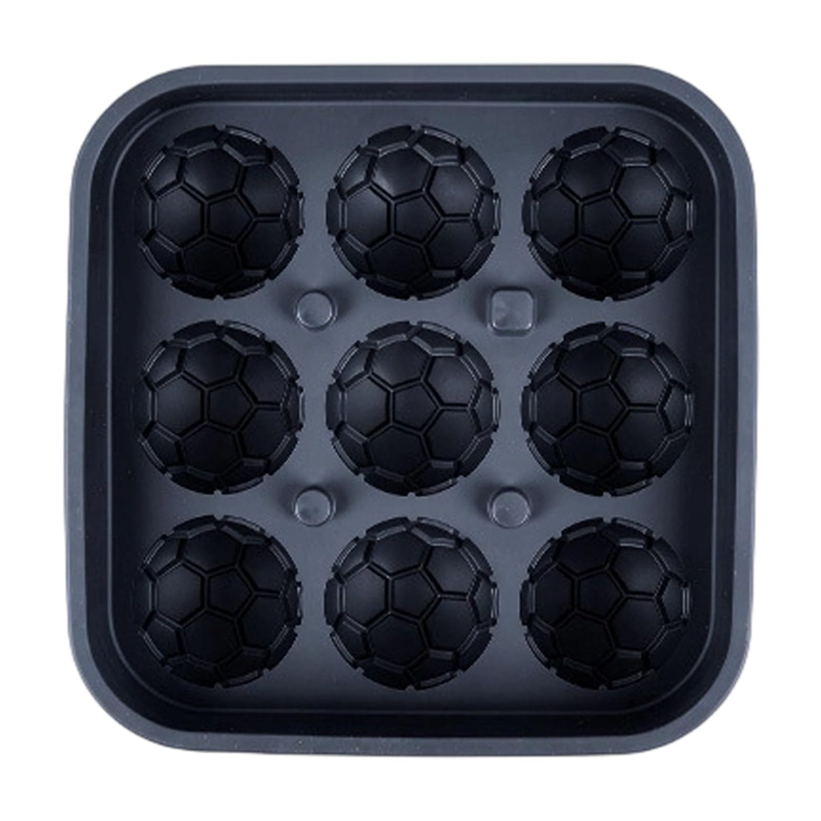 Qusinfc Food Grade Silicone Soccer Ball Ice Cubes Maker Round Football Ice Spheres Mold for Cocktails and Beverages Club Equipment with Football Designs