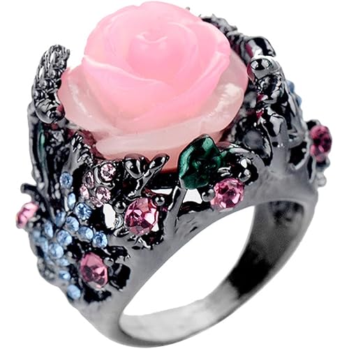 Elegant Rings Turquoise Ring for Women 3-in-1 Simulated Diamond Ring Engagement Rings Bohemian Ring Jewelry