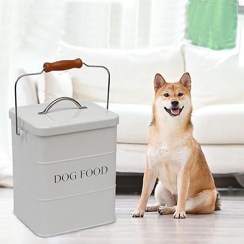 Miniatura 7 de Contenedor de almacenamiento de alimentos para perros con tapa incluida Contenedor de comida para perros de granja perfecto para encimera