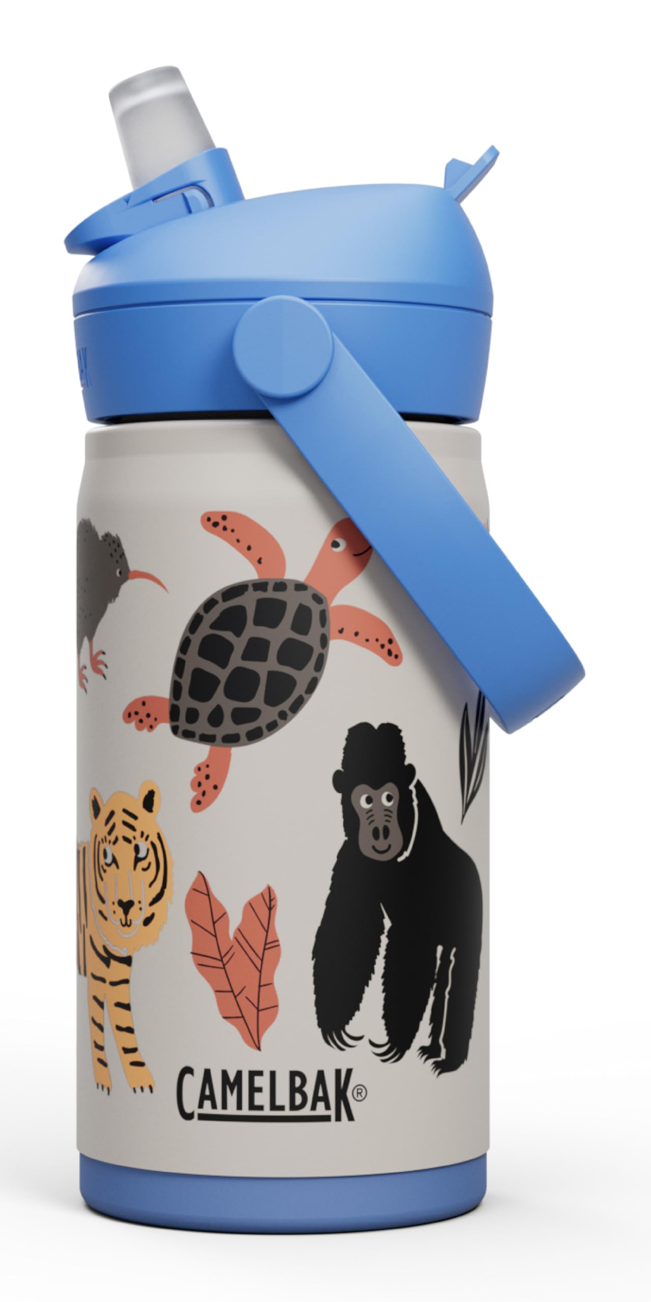 CamelBak Thrive Flip Straw Kids 12oz Water Bottle - Insulated Stainless Steel, Protect Our Pals