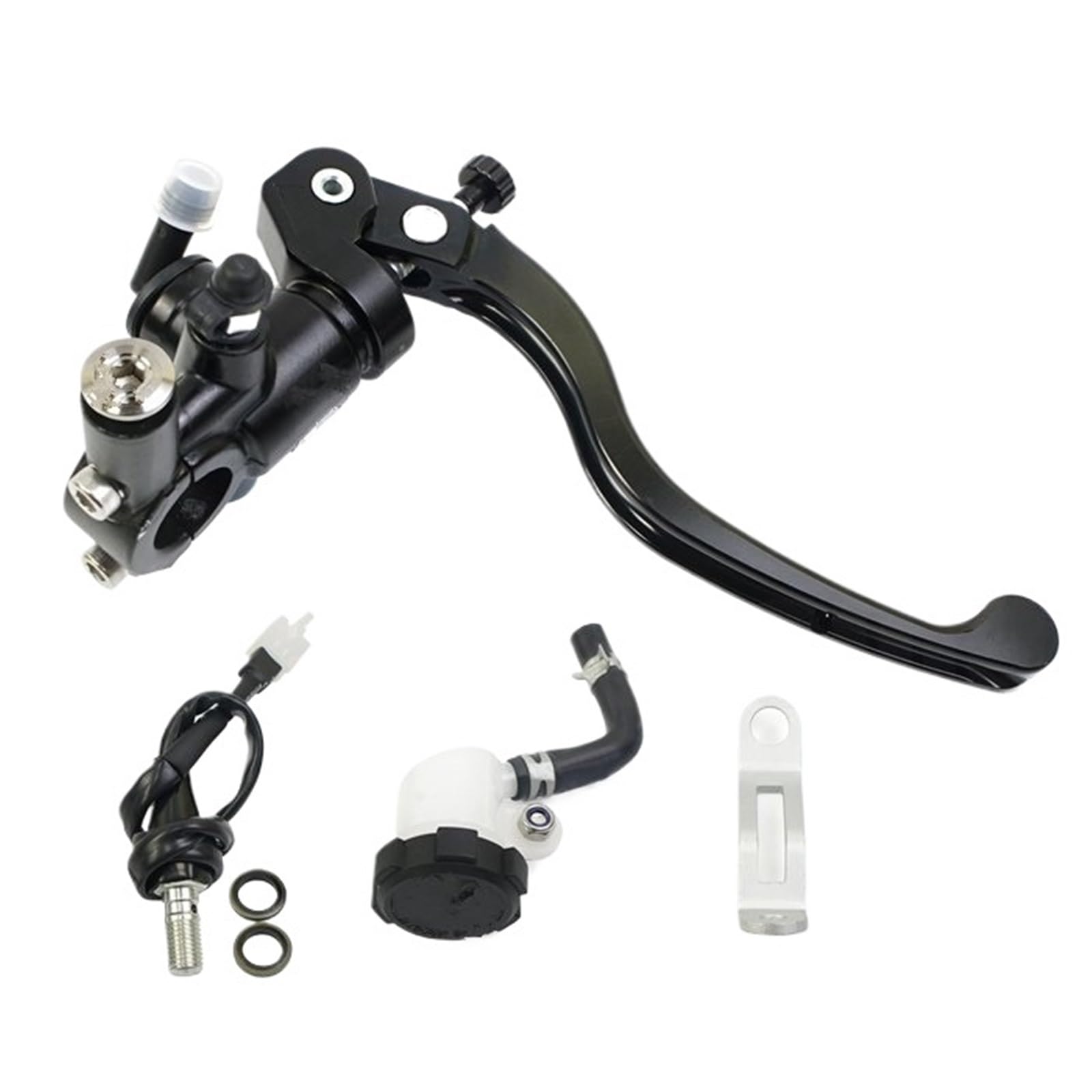 Ouvecr Black Right 16Mm Motorbike Brake Levers Radial Mounting 14Mm 16Mm 17.5Mm 19Mm Motorcycle Brake Clutch Master Cylinder Lever(Black Right 16Mm)