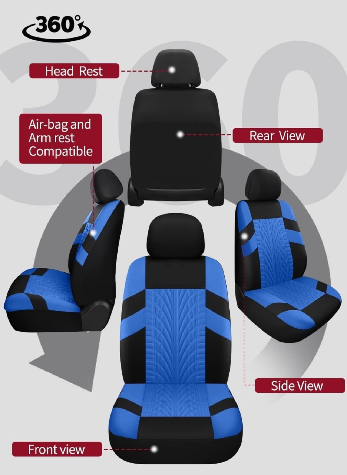 Fundas Asientos Coche para VW Tiguan Allspace LWB MK2 2016-2023