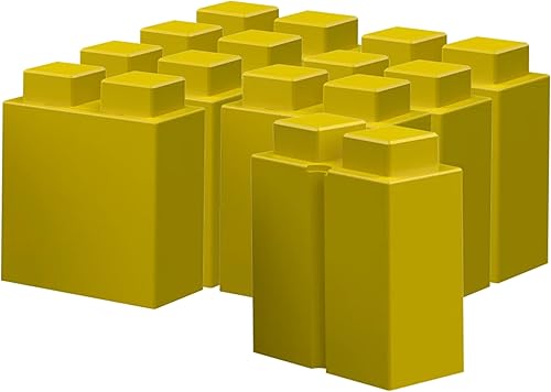 EverBlock Paquete a granel de bloques modulares de plástico de tamaño cuarto de 3 x 6 pulgadas  Bloques de construcción gigantes  Fácil de conectar