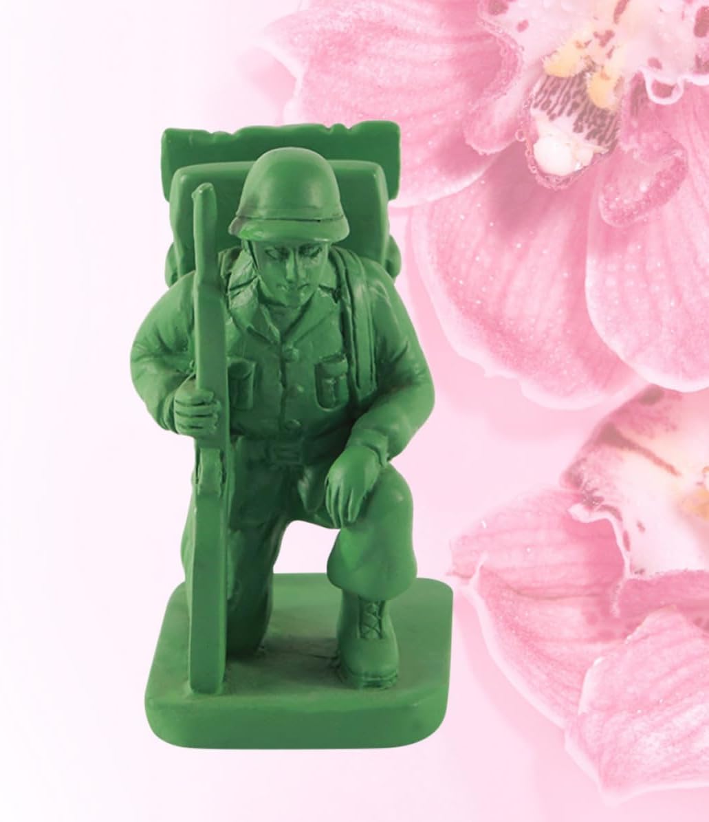 Hemoton Creative Phone Resin Glasses Stand Holder with Soldier for Desk image 2