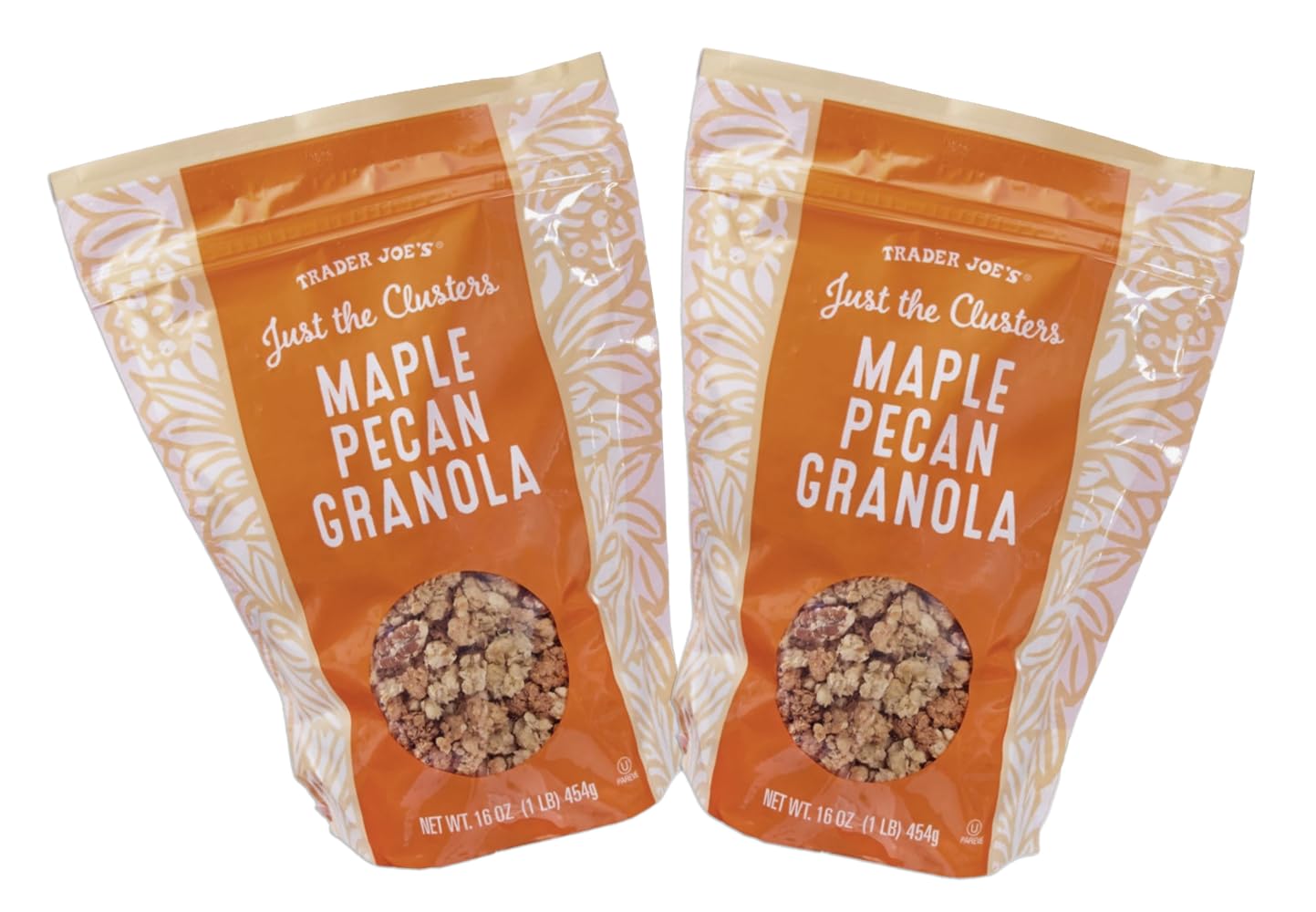 Trader Joe's Just the Clusters Maple Pecan Granola Cereal 16 oz. (Pack of 2 bxs)