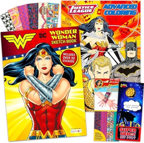 Livre de coloriage Wonder Woman pour filles avec stickers et cahier activités enfants