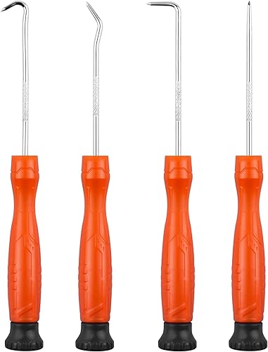 Juego de 4 piezas de púas y ganchos, sello de aceite para automóvil, junta tórica, mini extractor, extractor de ganchos (4 piezas)