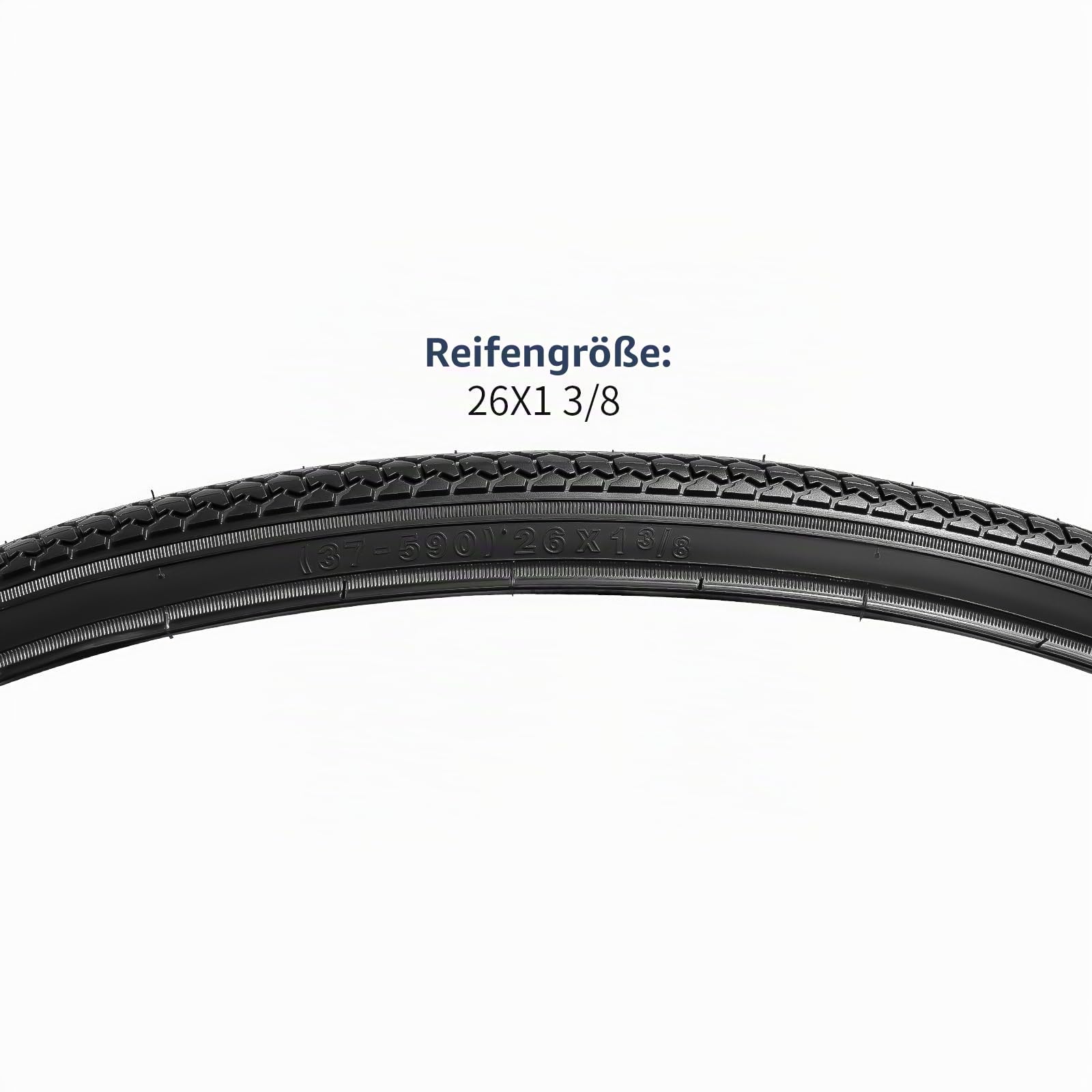YunSCM 2Pcs Faltbare 26 Zoll Fahrradreifen 26x1 3/8 Mantel 37-590 kompatibel 26" x 1-3/8 26zoll x1 3-8 Stadt/Straße/Reifen