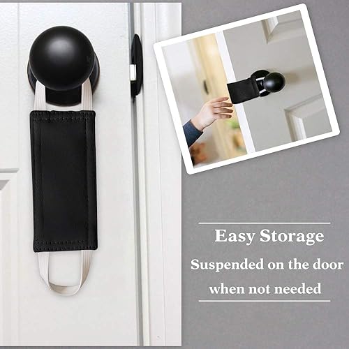 Vista 50 de PONY DANCE Cerrador de puerta de bebé, silenciador de cierre de puerta de guardería con fuertes correas elásticas para un buen amortiguador de sueño