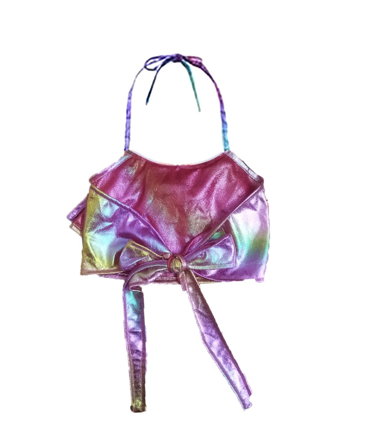 HIBA CREATIONS New Born Baby Girl Swimming Costume Rainbow Color Bikini with Panty - Image 2 thumbnail