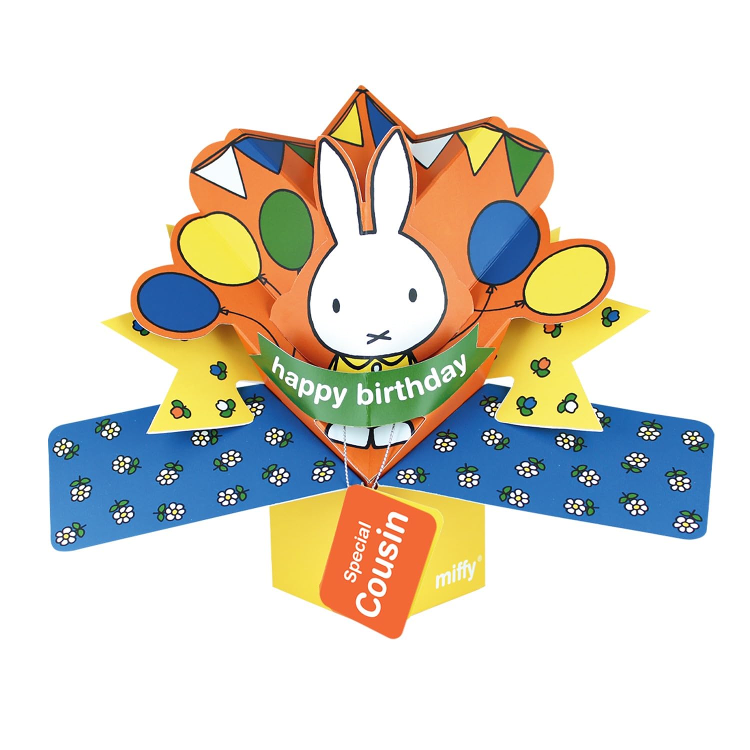 Second Nature Pop Ups Miffy 3D Pop Up 6th Birthday Card Cute Licensed Character Keepsake 6 Today Card Collectable Greeting Card - Nostalgic Design, Branded, Keepsake, Eco-Friendly, Vibrant Colours