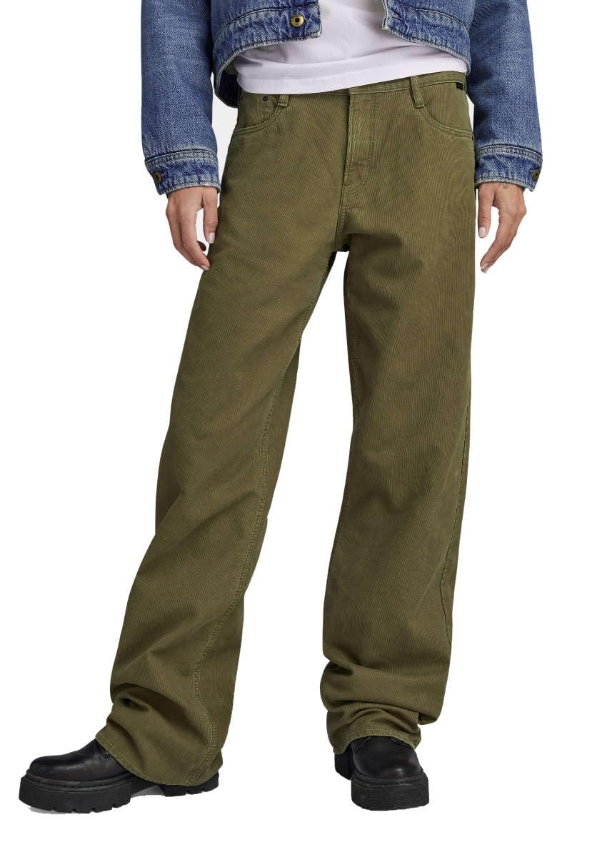G-STAR Damen Judee Low Waist Loose Jeans Grün (Dark Olive D22889-D190-C744) 26W / 28L