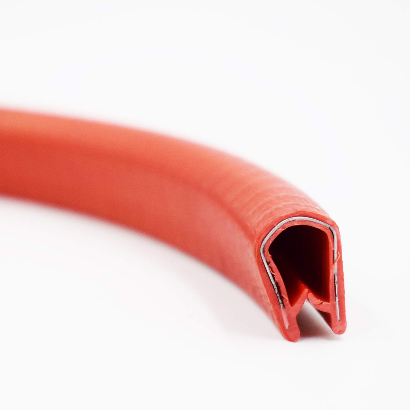 Car Door Edge Trim U Shape Edge Guards 10.5FT PVC Red Seal Strip Metal Protector Car Protection Door Edge