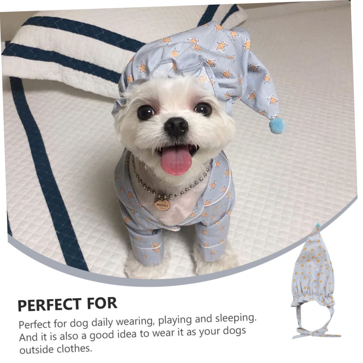BESPORTBLE 1set Pigiama Per Cani Con Cappello Di Abbigliamento Per Animali Domestici Comodo e Leggero Design Due Zampe Per Inverno e Occasioni Speciali