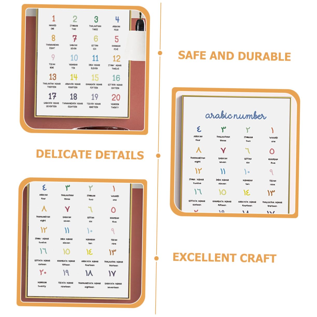 SHINEOFI 3 Sätze Alphabet Und Lernposter Für Kinderzimmer Farbige Wanddekoration Für Vorschule Kindergarten Und Homeschooling Ansprechendes Design Für Kleine Lernende 2 Stück * 3