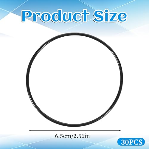 Miniatura 3 de 30 pulseras de gelatina, lazos de silicona para el cabello, estilo retro de los años 80, color negro, tamaño adulto, pulseras elásticas no luminosas