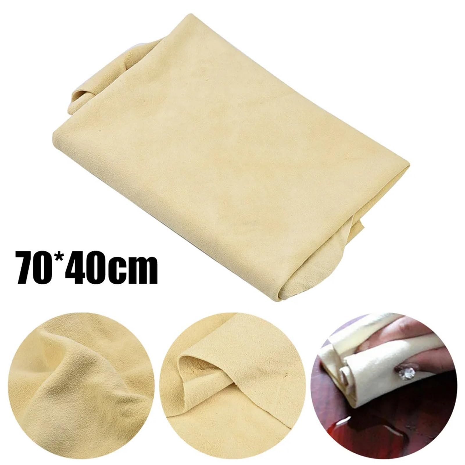 PañOs De Limpieza Paño de limpieza de coche de 70x40cm, toalla de lavado de coche, cuero de gamuza Natural, absorbente de agua, toalla de secado rápido, herramientas de mantenimiento PañOs De Limpieza