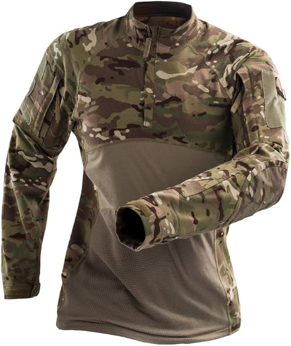 Amazon H World Shopping メンズ タクティカル コンバット ハンティング ミリタリー 長袖シャツ ジッパー付き Mc シャツ 通販