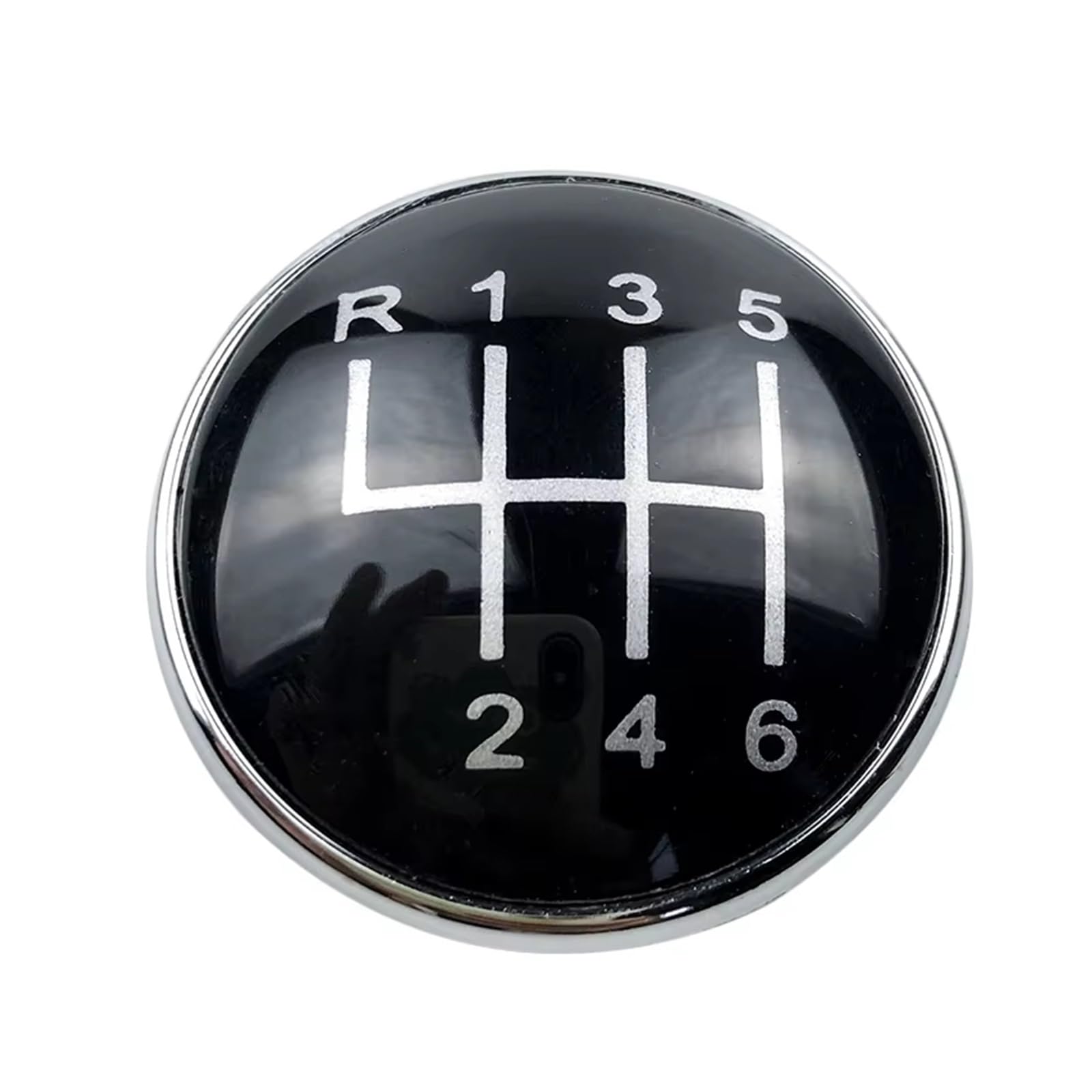 Ouvecr B R123456 Car Shift Gear Knob Handle For Vw For Passat B5 3Bg B6 B7 Cc For Golf 4 Mk4 For Bora Gear Lever Shift Knob Emblem Cap Cover Gear Shift Cover(B R123456)