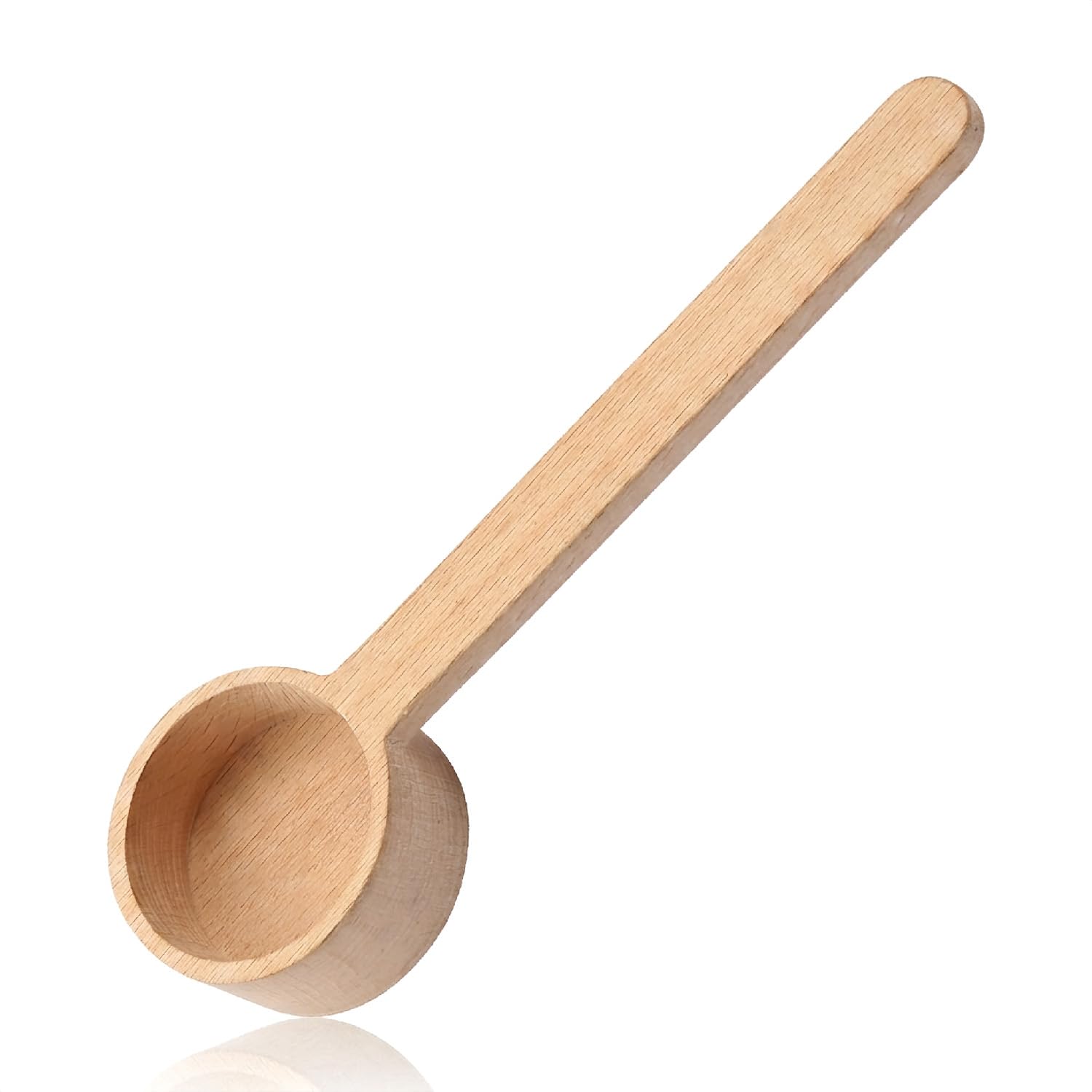 Gaomumu Wood Round Hole Spoon, Long Handle Coffee Wood Spoon, Food-Grade Measuring Spoons for Milk Powder, Salt, Sugar, Coffee Beans & Tea