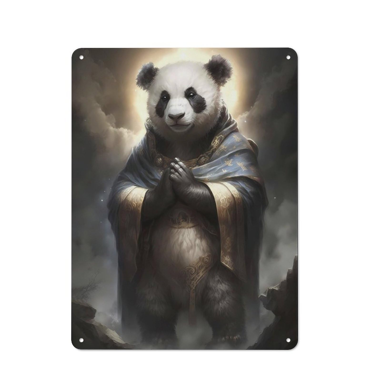 Junmoney Panda Legendary Bistro Style Cafe Metal Sign 40X30cm Featuring Restaurant Wall Art For Takeaway, Bar, Kitchen Or Counter Area
