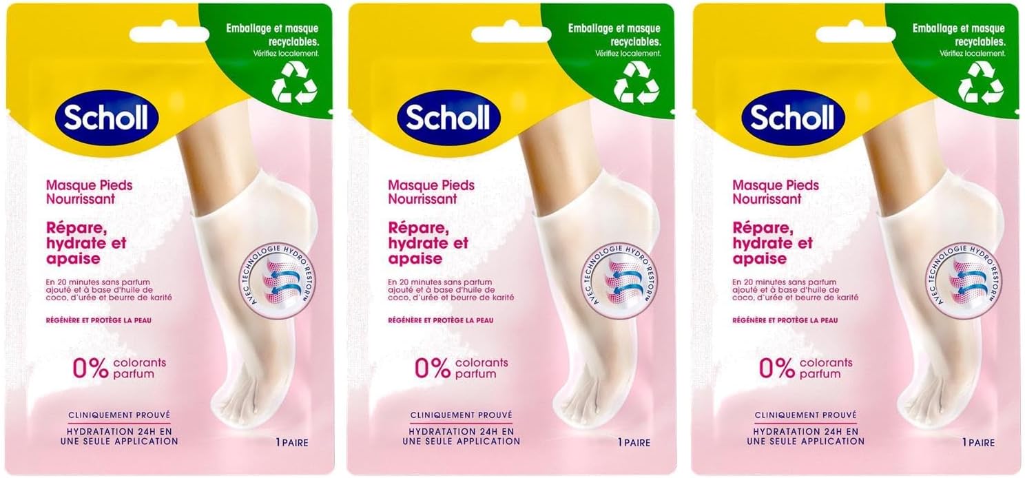 Scholl Voetmasker, zeer hydraterend, 3 stuks