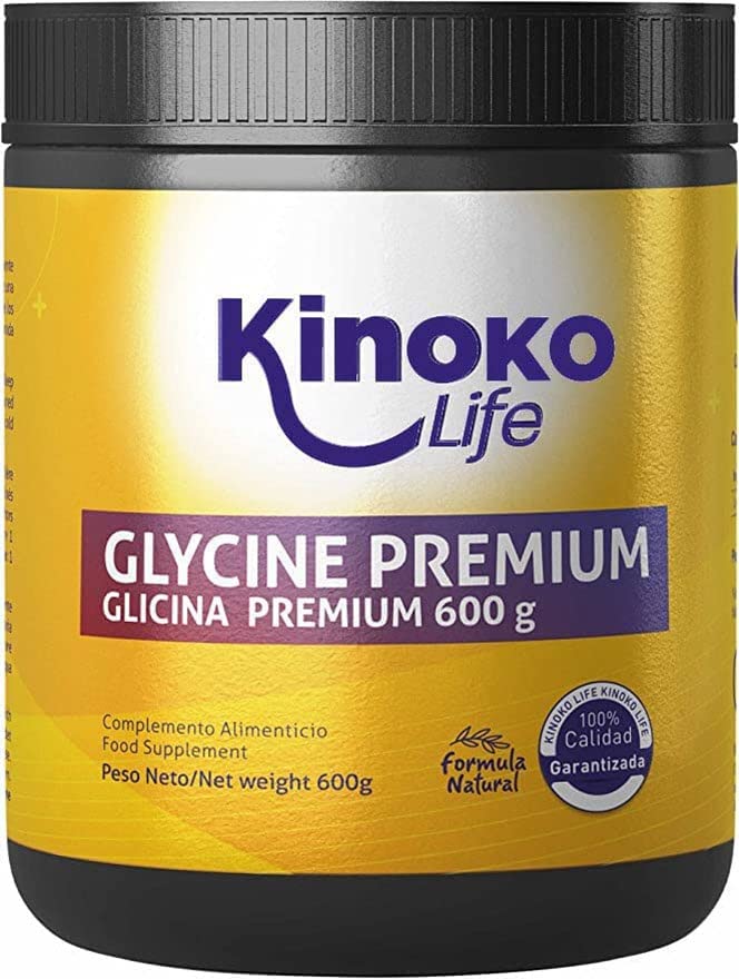 GLICINA PREMIUM 600 g 100% PURA .Cristalizada | Sin Nanopartículas | Regenerador Del Colágeno |Prevención De Lesiones Musculares | Promueve El Sueño Reparador | Non OGM | Glicina Polvo