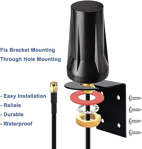 Miniatura 4 de Bingfu Antena celular 4G LTE para exteriores 5dBi SMA macho antenas - Cable coaxial 195 de baja pérdida de 10 pies compatible con Spypoint Link