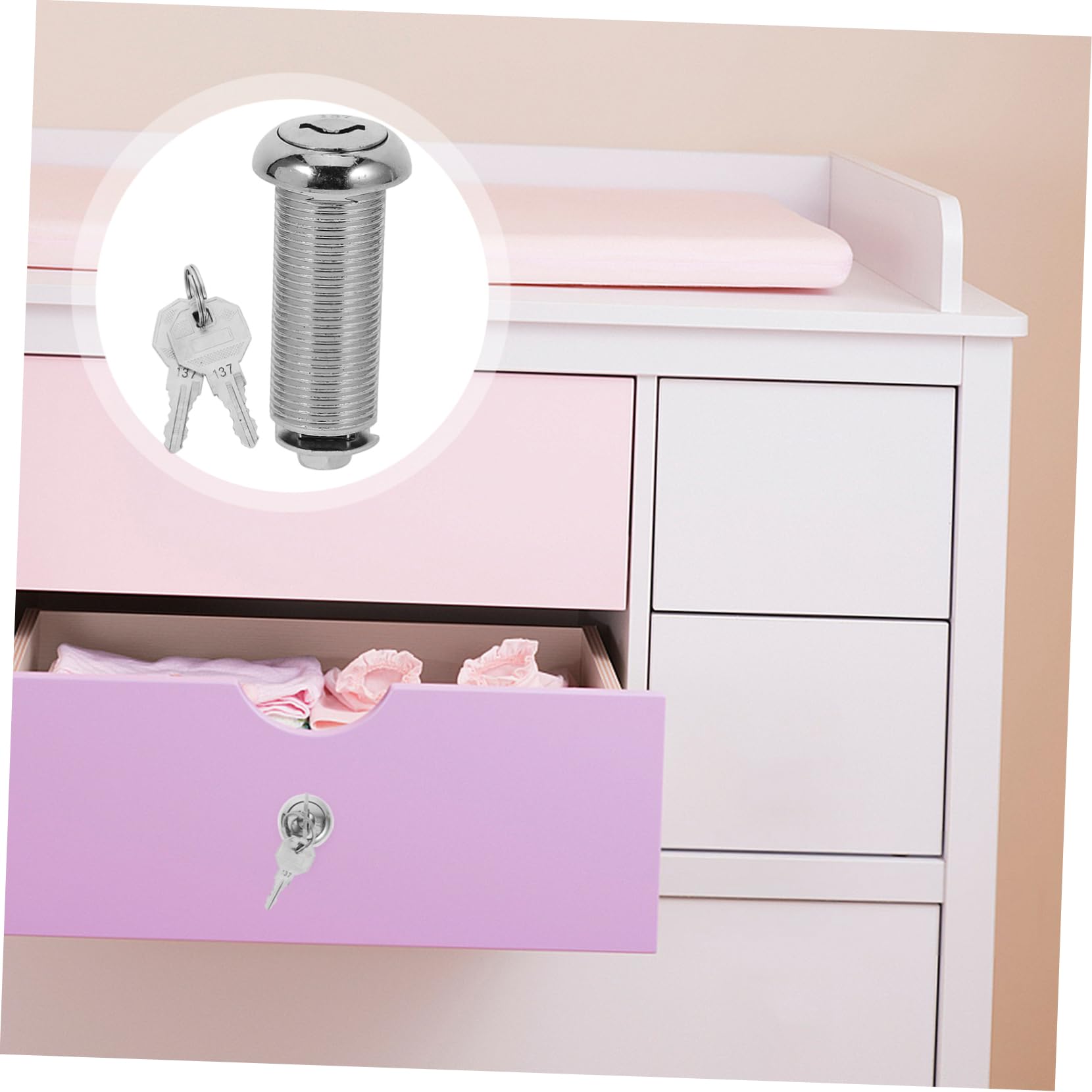 WOONEKY Lot De 5 Serrures De Boîte Aux Lettres À Clé Haute Dureté Pour Armoire