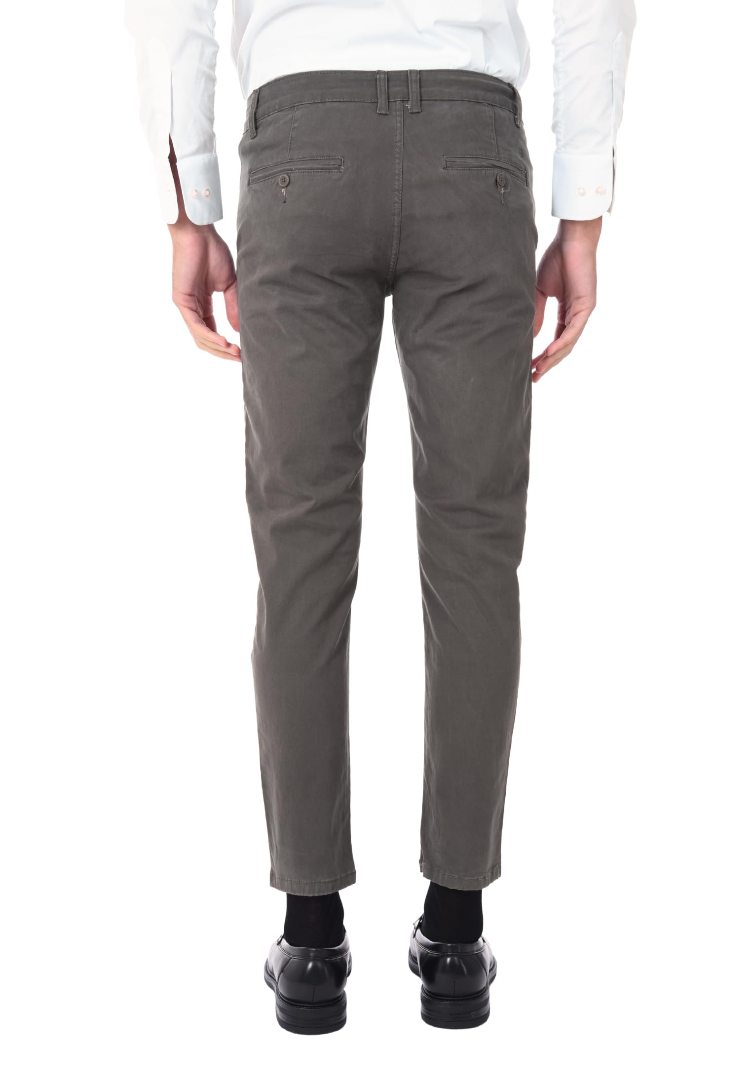 Ciabalù Pantaloni Uomo Invernali Eleganti in Cotone Caldo Tinta Unita Regular Fit Occasioni Formali e Quotidiane da Lavoro per Ufficio