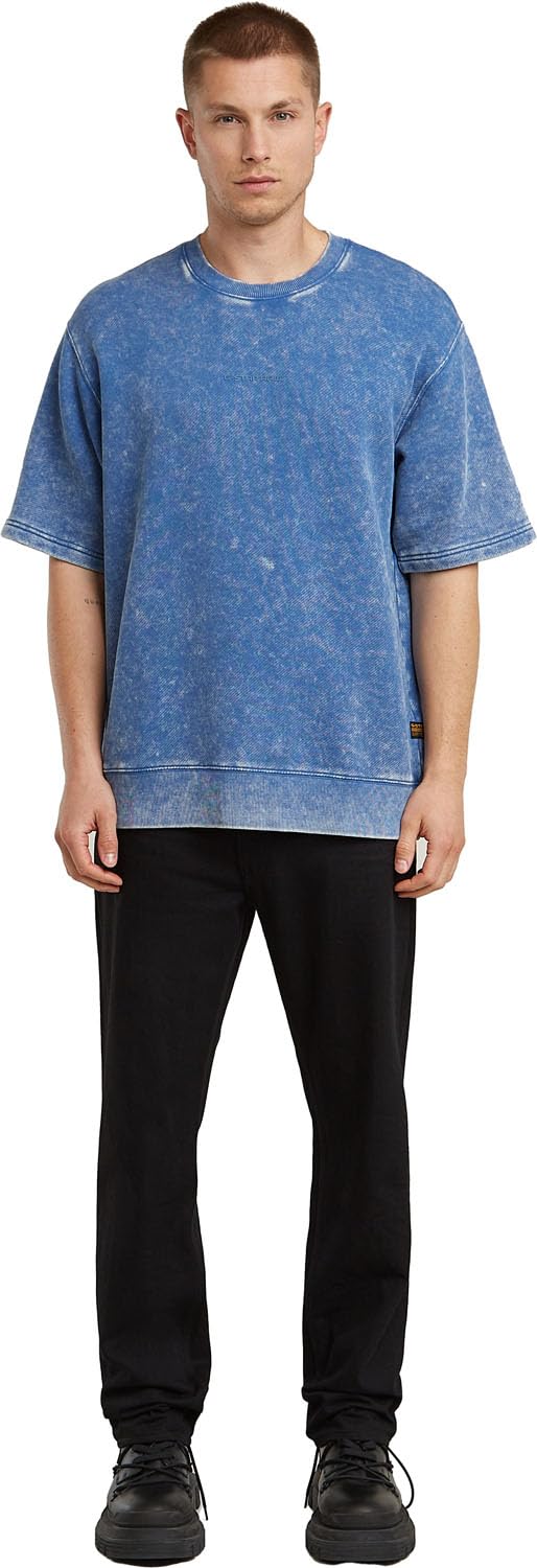 G-STAR Męska bluza Acid Wash Loose Sw SS, Niebieski (Acid Dutch Blue D26285-d575-h225), S
