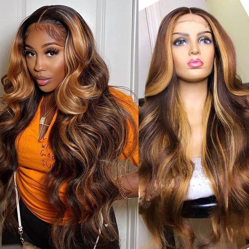 Pykisfp Body Wave Lace Front Wigs Human Hair Pre Plucked 13x4 HD Lace Frontal Wigs Human Hair 180 Density Natural Black Wigs for Women Human Hair Lace