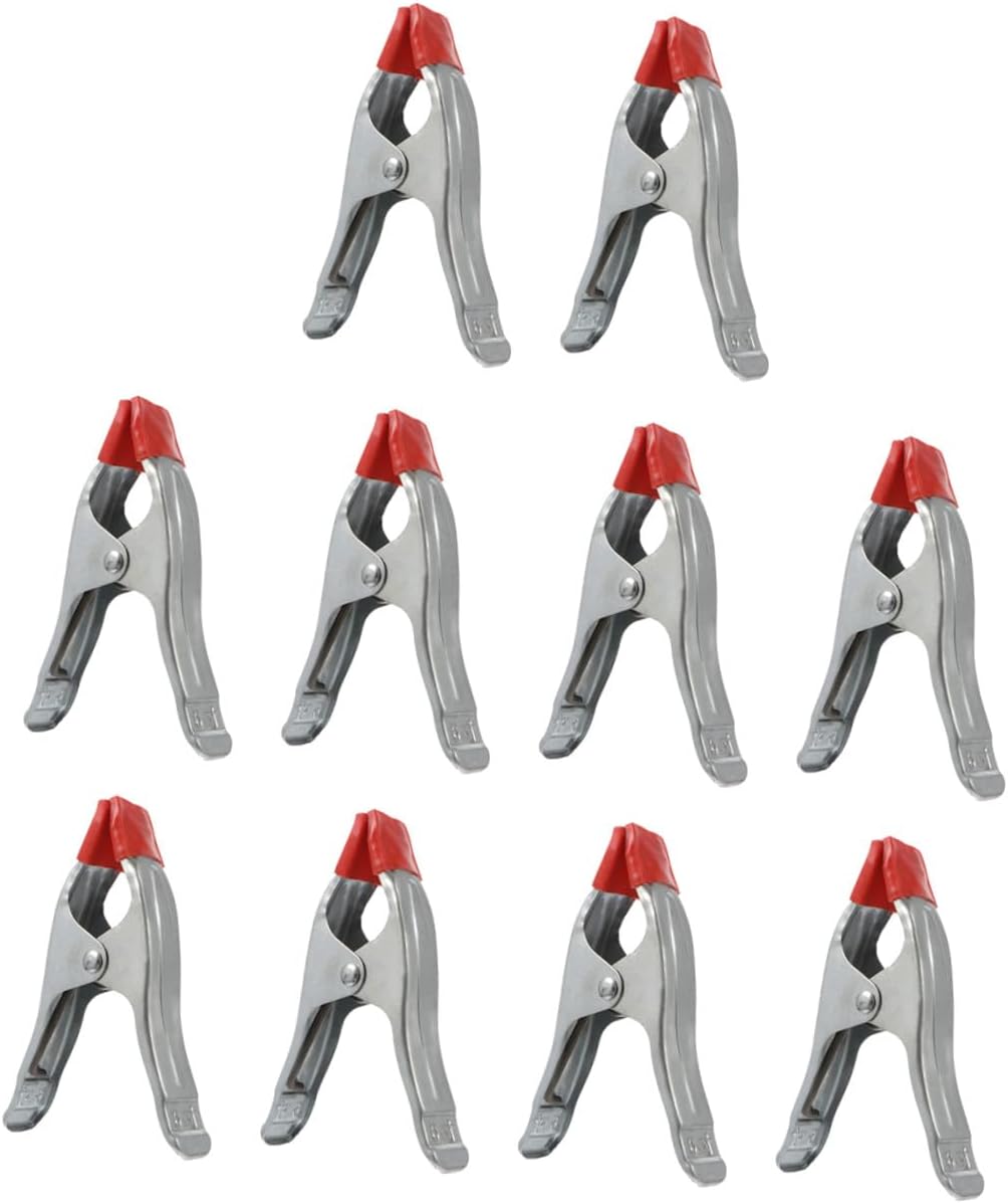 10pcs Heavy-duty A-shaped Iron Carpentry Clamps Thickened Spring Clips for Woodworking and Stone Fixing 6-inch Hand Tool Set