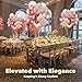 60 PACK Dandy Decor Rose Gold Balloons + Confetti Balloons w/Ribbon | Rosegold Balloons for Parties | Bridal & Baby Shower Balloon Decorations | Latex Party Balloons | Graduation, Engagement, Wedding