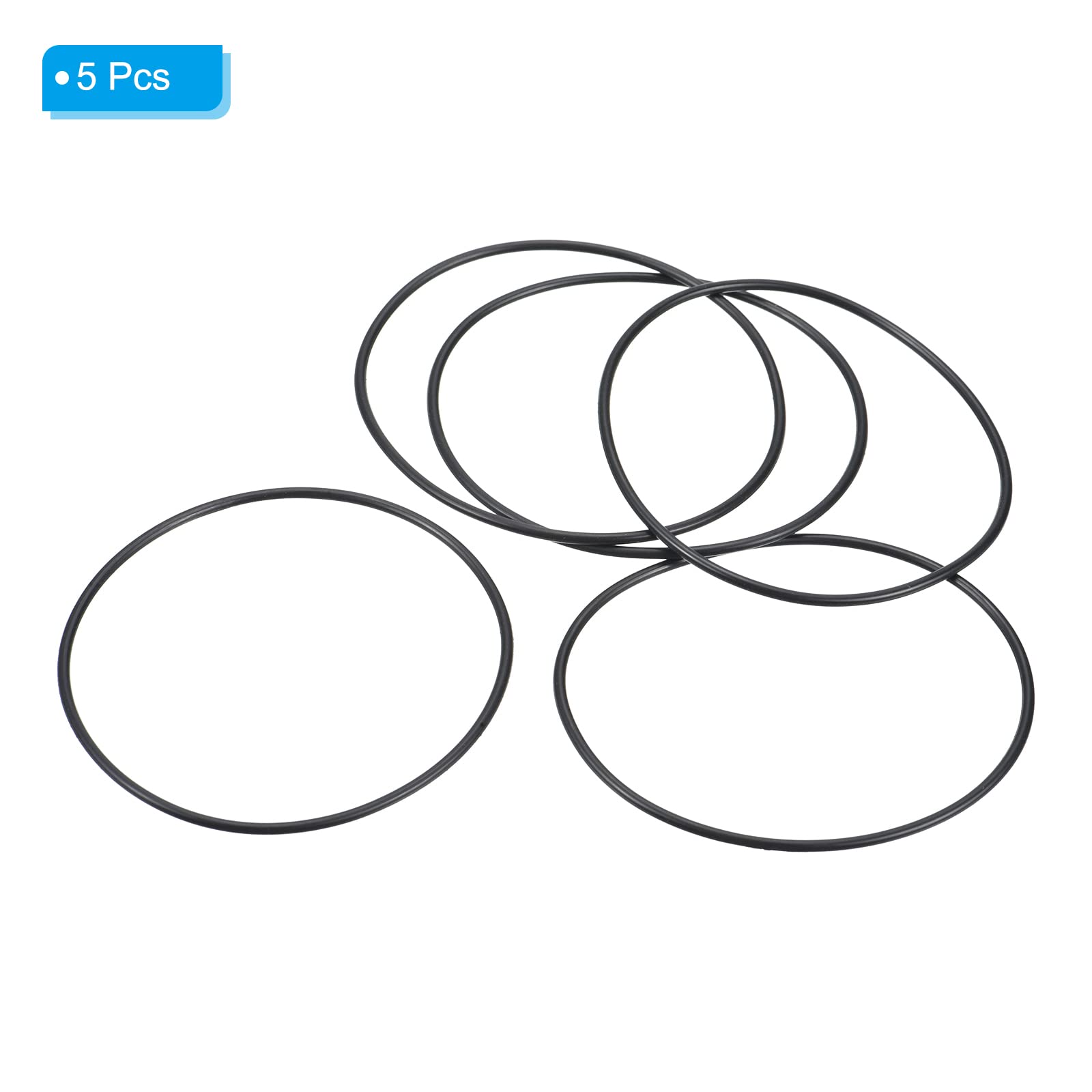 PATIKIL Nitrile Rubber O-Rings 70mm OD 66mm ID 2mm Width, 5 Pcs Metric Sealing Gasket for Faucet Plumbing Automotive Repair Black - Image 3