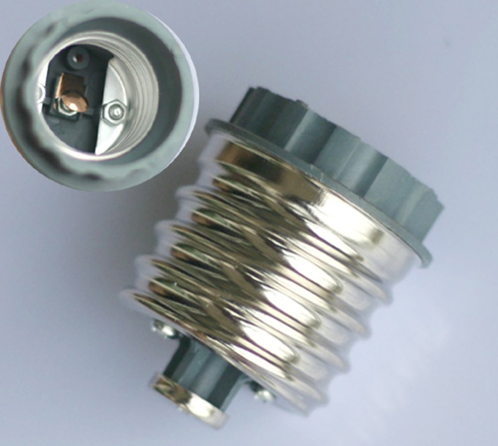 2x E40 to E27 LED Halogen Light Bulbs Socket Adapter Converter