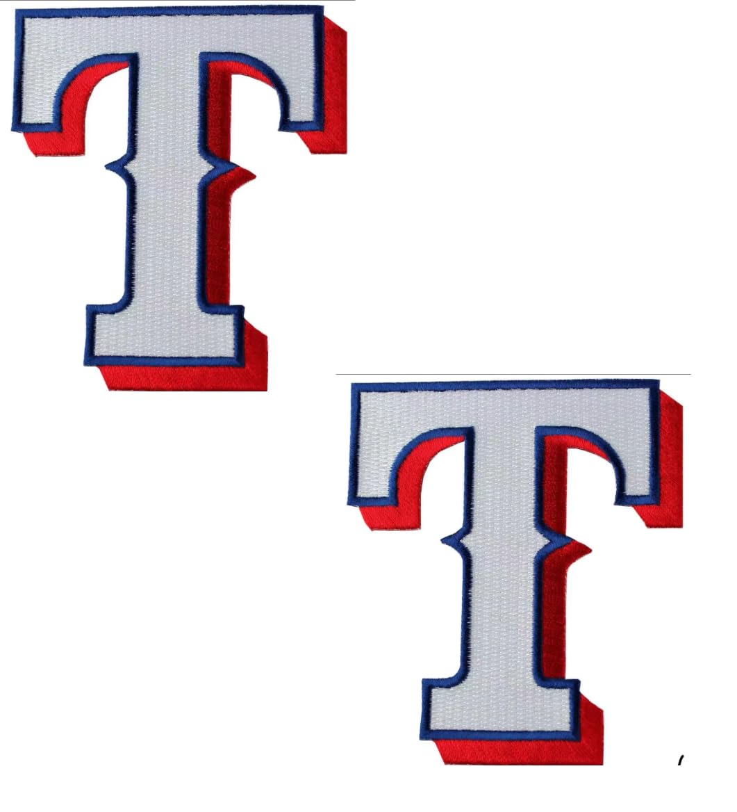 Iron on Patches Sports Teams Letter - Pack of 2 - Decorative for Clothing & Accessories, Ideal for Shirts, Jackets, Hats, Jeans, Shoes, Bags - Durable