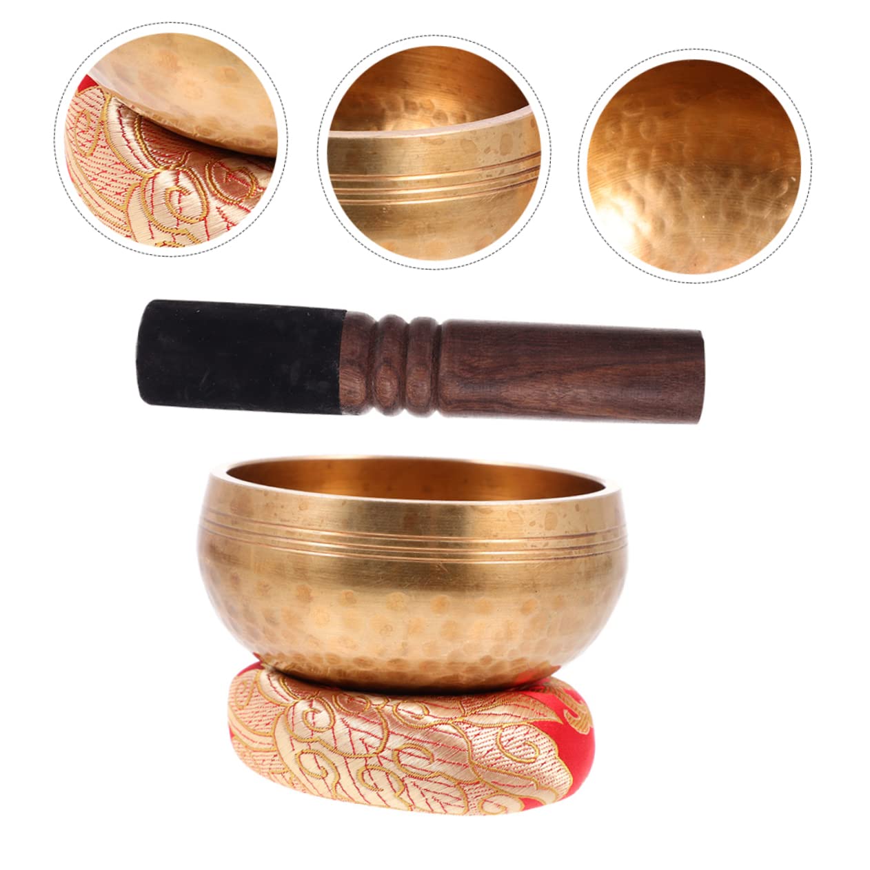 1 Set Ciotola per meditazione yoga Ciotola tibetana Ciotola per suoni Asmr Ciotola per musica da meditazione Ciotole tibetane per yoga Ciotola per il relax Pietre chakra Ciotola Nepal Martello Acce