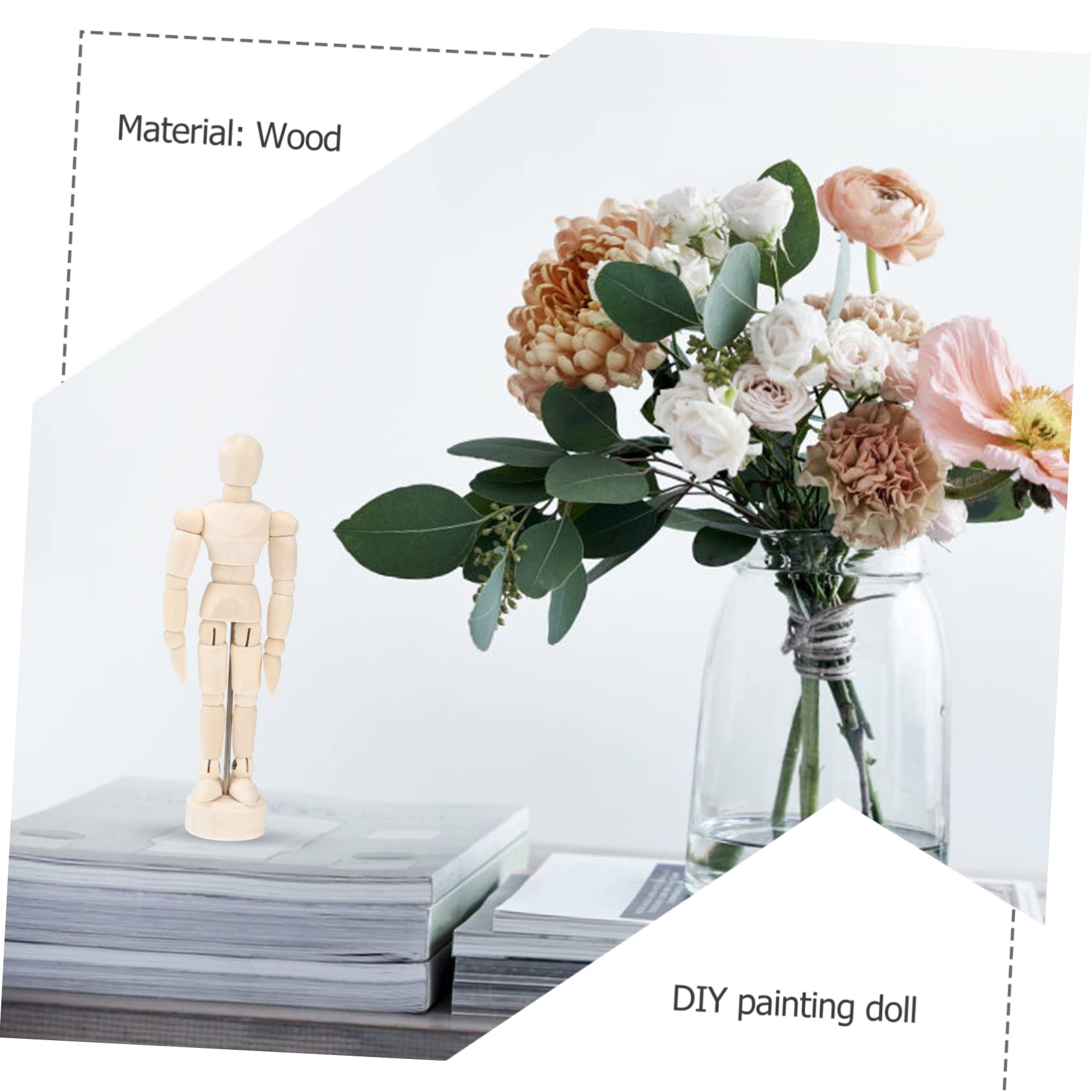 Lot De 3 Mannequins De Dessin en Bois Figurines De Corps Humain pour Artistes Base Articulée Corps Flexible Modèle Articulé Mobile 3 Pièces X 3