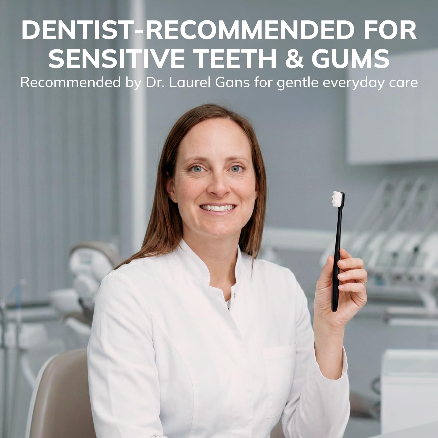 Swissklip Cepillo de dientes extra suave para encías y dientes sensibles I Nano cepillo de dientes con más de 12000 micro, nano cerdas I Solución avanzada de limpieza de dientes I Adecuado para todos