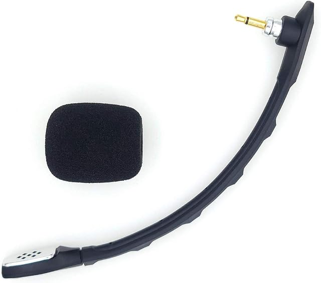 sciuU Mic Replacement BOOM Microphone compatible with ASTRO Gaming A40 TR, A40 Astro Audio V2 for PS4 Xbox One Nintendo Switch Computer PC Gaming Headsets Cancelling 3.5mm Jack, Silver